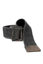 画像をギャラリービューアに読み込む, BORIS BIDJAN SABERI FABRIC & PLATE BELT / RESIN DYED "BELT5-SIN" (DARK GREY)