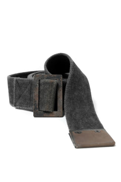 画像をギャラリービューアに読み込む, BORIS BIDJAN SABERI FABRIC & PLATE BELT / RESIN DYED "BELT5-SIN" (DARK GREY)