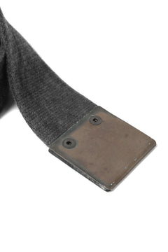 画像をギャラリービューアに読み込む, BORIS BIDJAN SABERI FABRIC & PLATE BELT / RESIN DYED "BELT5-SIN" (DARK GREY)