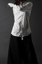 画像をギャラリービューアに読み込む, thomkrom NO COLLAR SHIRT/ JERSEY+WOVEN (OFF WHITE)