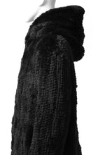 Load image into Gallery viewer, ISAMU KATAYAMA BACKLASH HOODIE KNIT BLOUSON / RABIT FUR (BLACK)