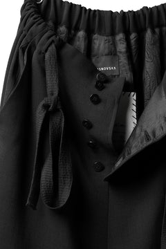 画像をギャラリービューアに読み込む, SOSNOVSKA exclusive VOLUME WOOLEN WIDE PANTS (BLACK)
