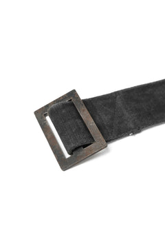画像をギャラリービューアに読み込む, BORIS BIDJAN SABERI FABRIC & PLATE BELT / RESIN DYED "BELT5-SIN" (DARK GREY)