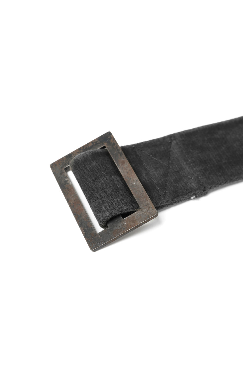 画像をギャラリービューアに読み込む, BORIS BIDJAN SABERI FABRIC & PLATE BELT / RESIN DYED "BELT5-SIN" (DARK GREY)