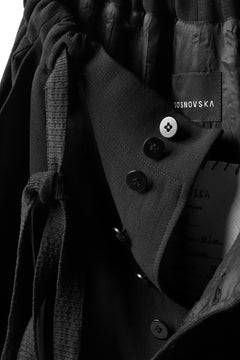 画像をギャラリービューアに読み込む, SOSNOVSKA exclusive VOLUME WOOLEN WIDE PANTS (BLACK)