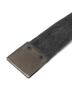 画像をギャラリービューアに読み込む, BORIS BIDJAN SABERI FABRIC & PLATE BELT / RESIN DYED "BELT5-SIN" (DARK GREY)