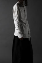 画像をギャラリービューアに読み込む, thomkrom NO COLLAR SHIRT/ JERSEY+WOVEN (OFF WHITE)