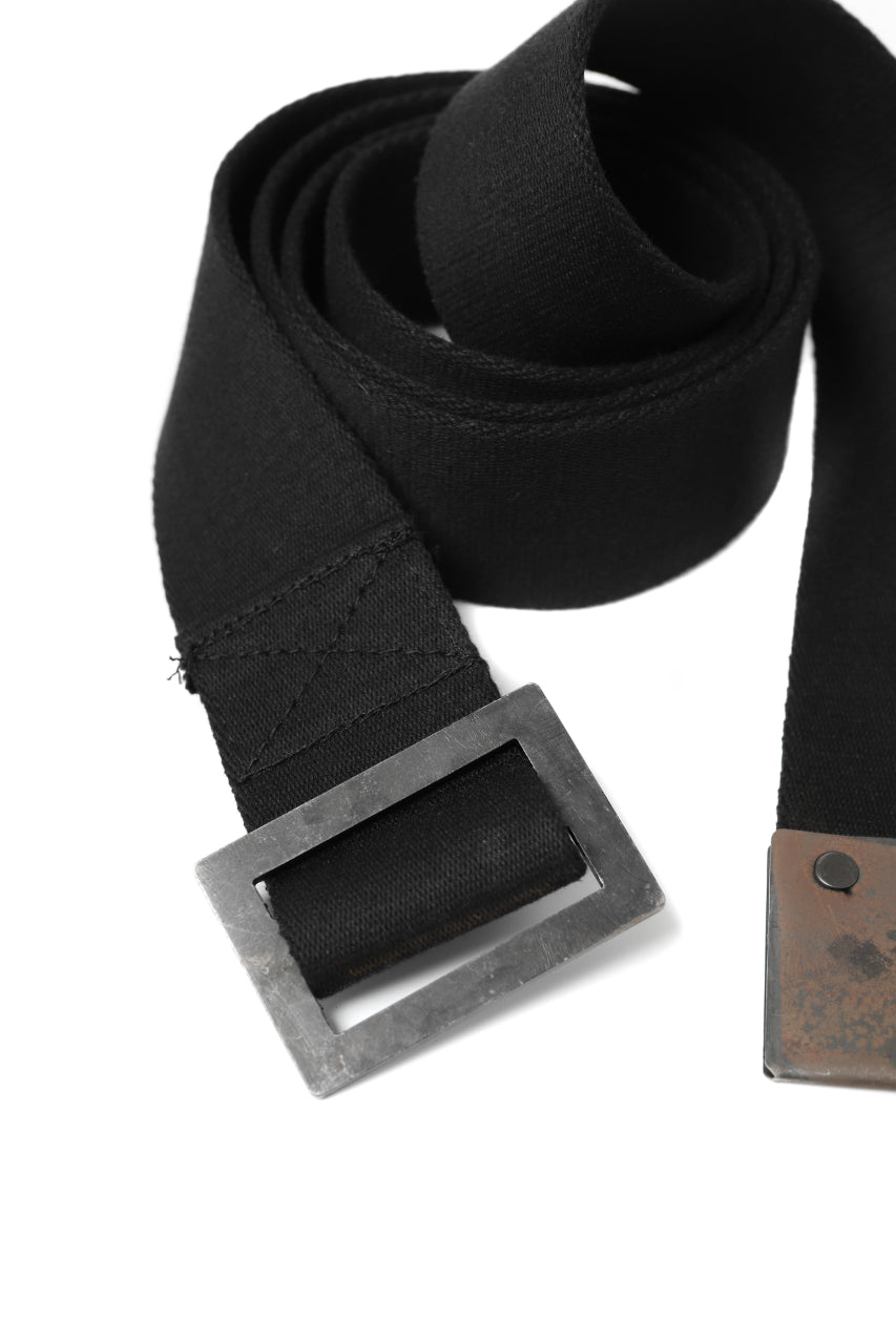 画像をギャラリービューアに読み込む, BORIS BIDJAN SABERI FABRIC & PLATE BELT / OBJECT DYED "BELT5-SIN" (BLACK)