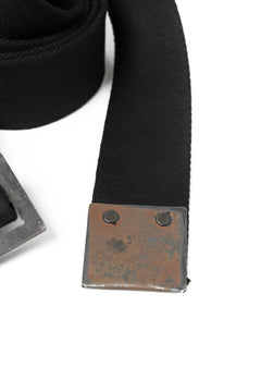 画像をギャラリービューアに読み込む, BORIS BIDJAN SABERI FABRIC & PLATE BELT / OBJECT DYED "BELT5-SIN" (BLACK)