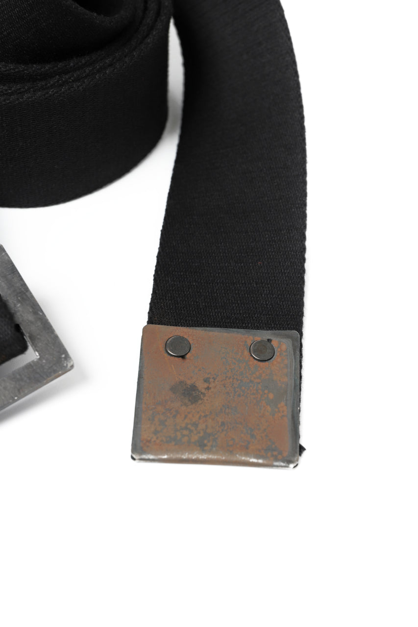 画像をギャラリービューアに読み込む, BORIS BIDJAN SABERI FABRIC & PLATE BELT / OBJECT DYED "BELT5-SIN" (BLACK)