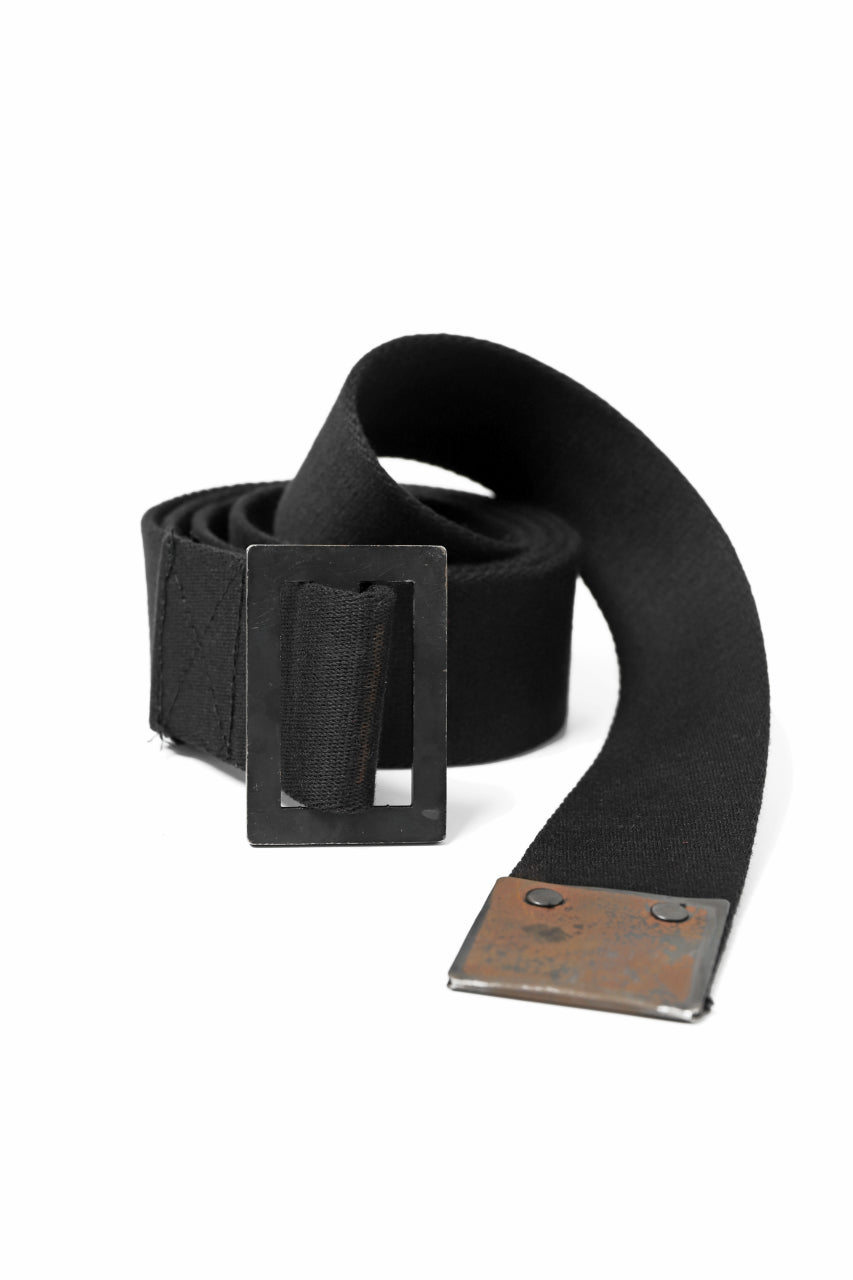 画像をギャラリービューアに読み込む, BORIS BIDJAN SABERI FABRIC & PLATE BELT / OBJECT DYED "BELT5-SIN" (BLACK)