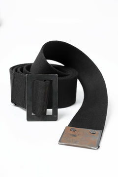 画像をギャラリービューアに読み込む, BORIS BIDJAN SABERI FABRIC &amp; PLATE BELT / OBJECT DYED &quot;BELT5-SIN&quot; (BLACK)