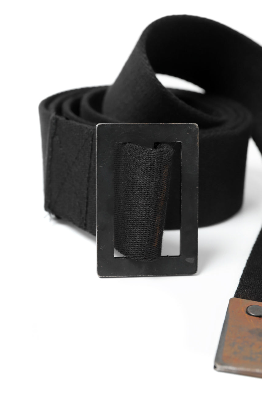 画像をギャラリービューアに読み込む, BORIS BIDJAN SABERI FABRIC & PLATE BELT / OBJECT DYED "BELT5-SIN" (BLACK)