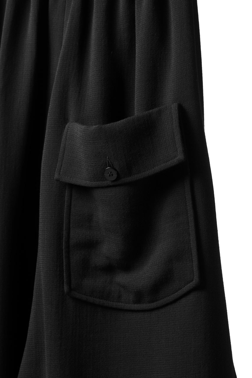 画像をギャラリービューアに読み込む, SOSNOVSKA exclusive VOLUME WOOLEN WIDE PANTS (BLACK)