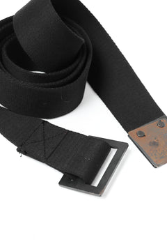 画像をギャラリービューアに読み込む, BORIS BIDJAN SABERI FABRIC &amp; PLATE BELT / OBJECT DYED &quot;BELT5-SIN&quot; (BLACK)