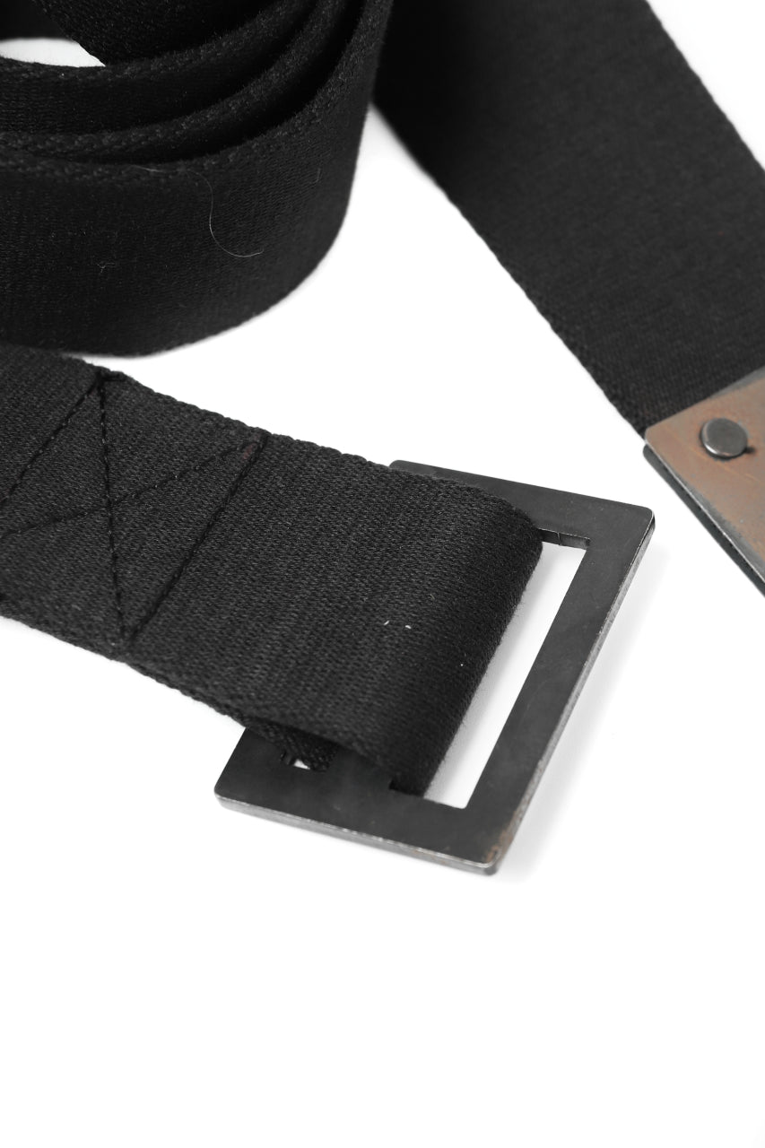 画像をギャラリービューアに読み込む, BORIS BIDJAN SABERI FABRIC & PLATE BELT / OBJECT DYED "BELT5-SIN" (BLACK)