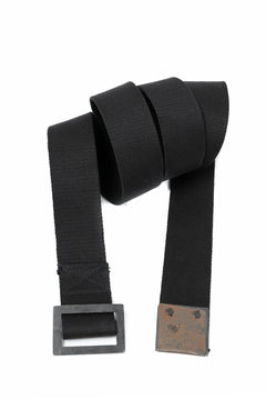 画像をギャラリービューアに読み込む, BORIS BIDJAN SABERI FABRIC &amp; PLATE BELT / OBJECT DYED &quot;BELT5-SIN&quot; (BLACK)