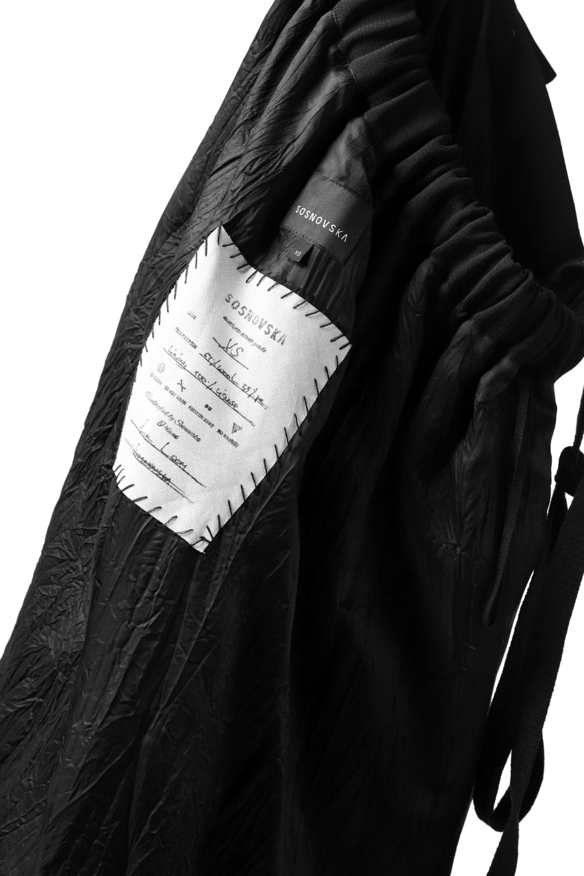 画像をギャラリービューアに読み込む, SOSNOVSKA exclusive VOLUME WOOLEN WIDE PANTS (BLACK)