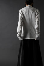 画像をギャラリービューアに読み込む, thomkrom NO COLLAR SHIRT/ JERSEY+WOVEN (OFF WHITE)