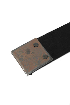 画像をギャラリービューアに読み込む, BORIS BIDJAN SABERI FABRIC & PLATE BELT / OBJECT DYED "BELT5-SIN" (BLACK)