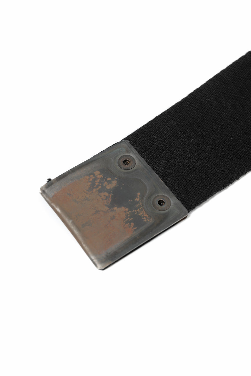 画像をギャラリービューアに読み込む, BORIS BIDJAN SABERI FABRIC & PLATE BELT / OBJECT DYED "BELT5-SIN" (BLACK)