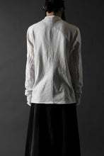 画像をギャラリービューアに読み込む, thomkrom NO COLLAR SHIRT/ JERSEY+WOVEN (OFF WHITE)