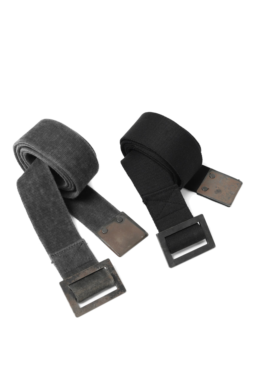画像をギャラリービューアに読み込む, BORIS BIDJAN SABERI FABRIC & PLATE BELT / RESIN DYED "BELT5-SIN" (DARK GREY)