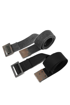 画像をギャラリービューアに読み込む, BORIS BIDJAN SABERI FABRIC & PLATE BELT / RESIN DYED "BELT5-SIN" (DARK GREY)