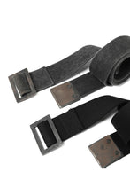 画像をギャラリービューアに読み込む, BORIS BIDJAN SABERI FABRIC & PLATE BELT / RESIN DYED "BELT5-SIN" (DARK GREY)