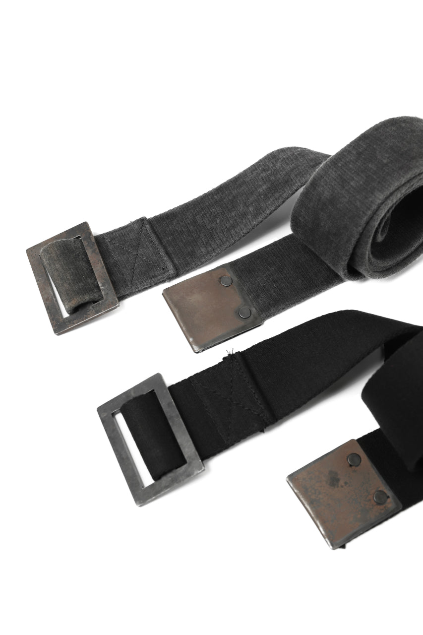 画像をギャラリービューアに読み込む, BORIS BIDJAN SABERI FABRIC & PLATE BELT / RESIN DYED "BELT5-SIN" (DARK GREY)