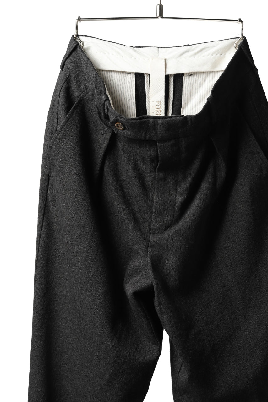 画像をギャラリービューアに読み込む, forme d'expression Tucked & Cuffed Trousers (Off Black)