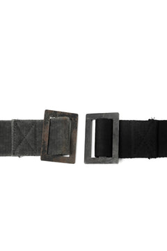 画像をギャラリービューアに読み込む, BORIS BIDJAN SABERI FABRIC & PLATE BELT / RESIN DYED "BELT5-SIN" (DARK GREY)