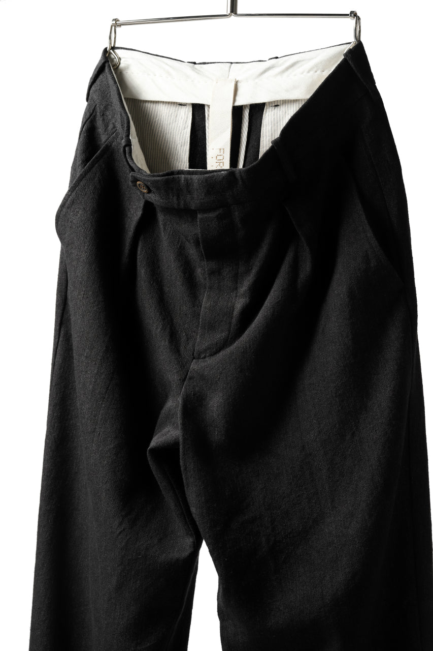 画像をギャラリービューアに読み込む, forme d'expression Tucked & Cuffed Trousers (Off Black)