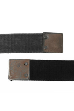 画像をギャラリービューアに読み込む, BORIS BIDJAN SABERI FABRIC & PLATE BELT / RESIN DYED "BELT5-SIN" (DARK GREY)