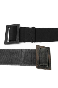 画像をギャラリービューアに読み込む, BORIS BIDJAN SABERI FABRIC &amp; PLATE BELT / OBJECT DYED &quot;BELT5-SIN&quot; (BLACK)