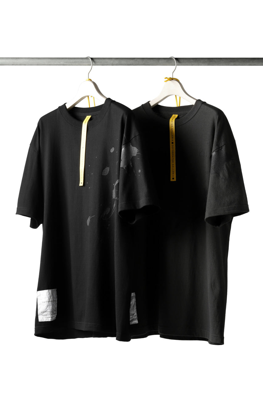 画像をギャラリービューアに読み込む, DEFORMATER.® VANISHED PRINT "SPLASH" T-SHIRT (BLACK)