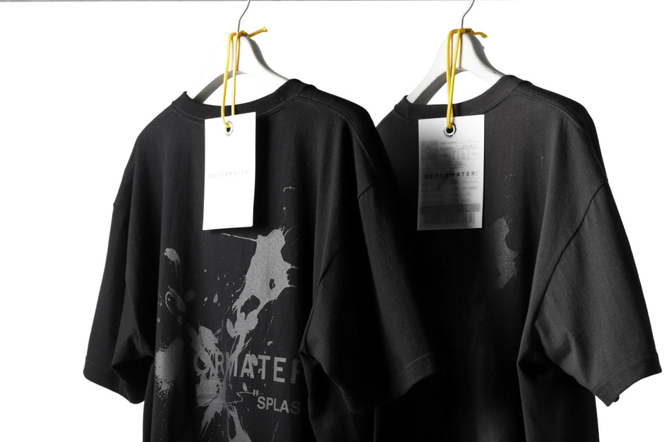 画像をギャラリービューアに読み込む, DEFORMATER.® VANISHED PRINT "SPLASH" T-SHIRT (BLACK)