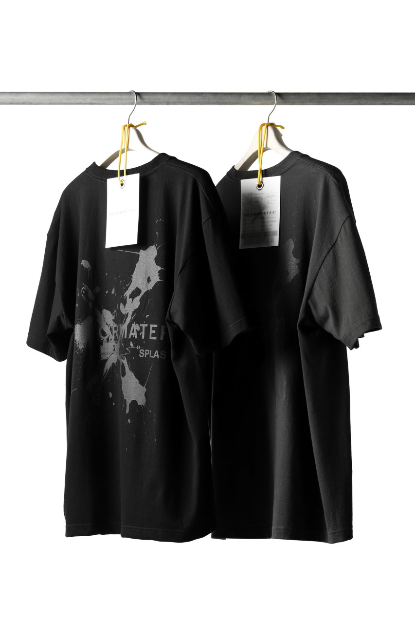 画像をギャラリービューアに読み込む, DEFORMATER.® VANISHED PRINT "SPLASH" T-SHIRT (BLACK)