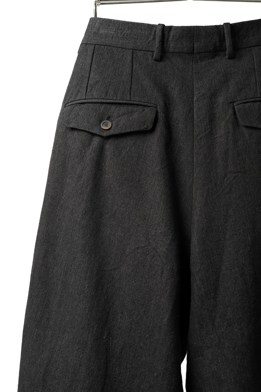 画像をギャラリービューアに読み込む, forme d'expression Tucked & Cuffed Trousers (Off Black)