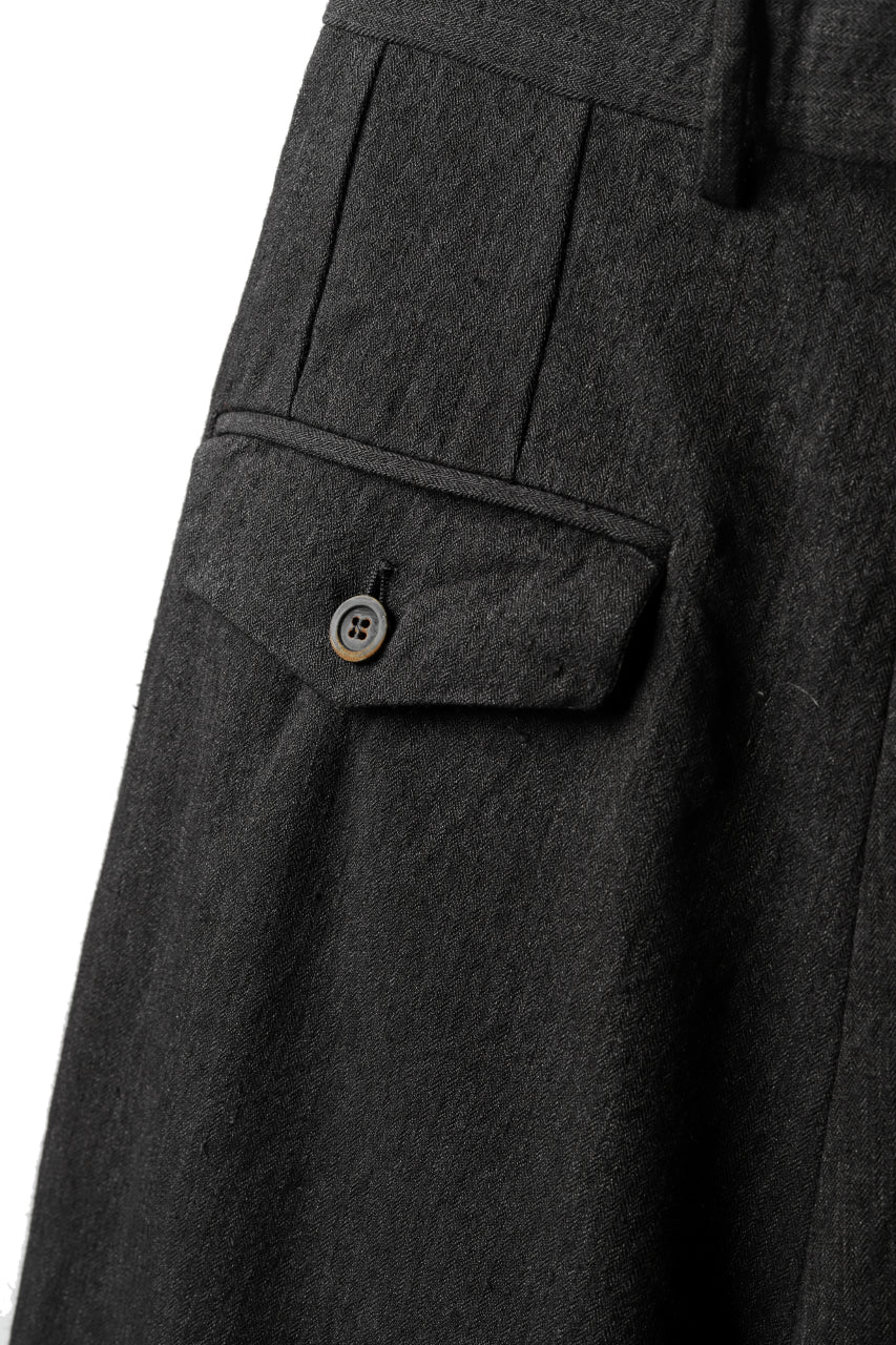 画像をギャラリービューアに読み込む, forme d'expression Tucked & Cuffed Trousers (Off Black)