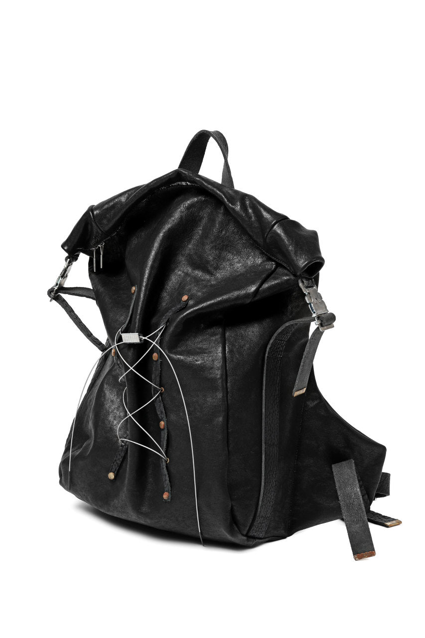 画像をギャラリービューアに読み込む, ierib roll top ruck sack #2 / FVT Oiled Horse (BLACK)