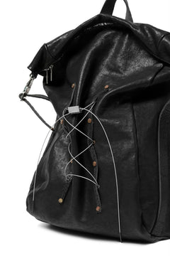 画像をギャラリービューアに読み込む, ierib roll top ruck sack #2 / FVT Oiled Horse (BLACK)