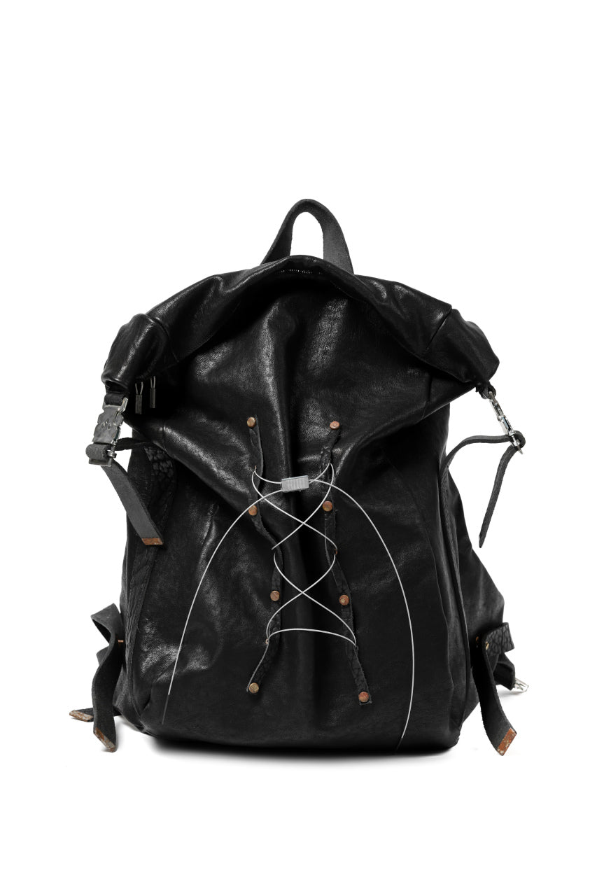 画像をギャラリービューアに読み込む, ierib roll top ruck sack #2 / FVT Oiled Horse (BLACK)