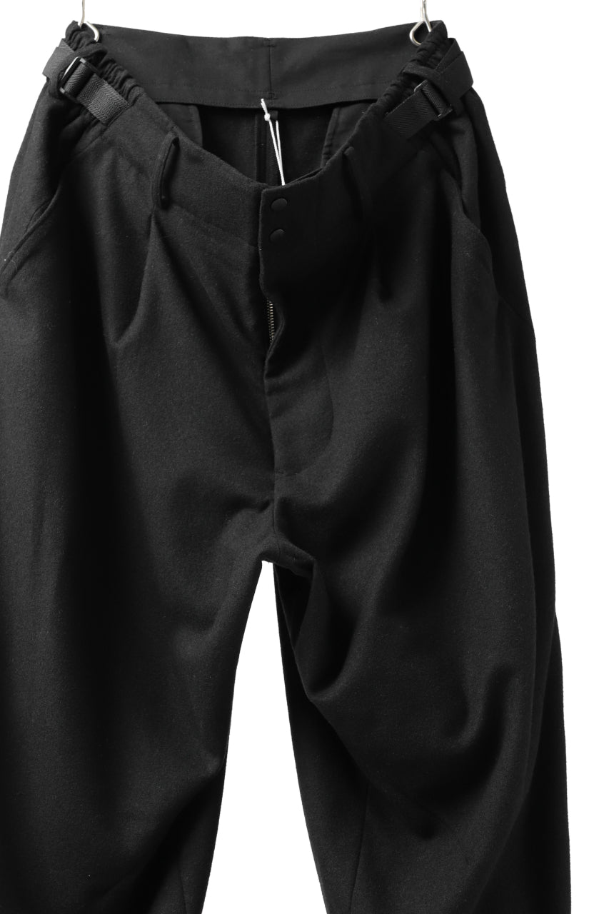 画像をギャラリービューアに読み込む, Y-3 Yohji Yamamoto CLASSIC CUFF PANTS / WOOL FLANNEL (BLACK)