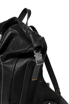 画像をギャラリービューアに読み込む, ierib roll top ruck sack #2 / FVT Oiled Horse (BLACK)