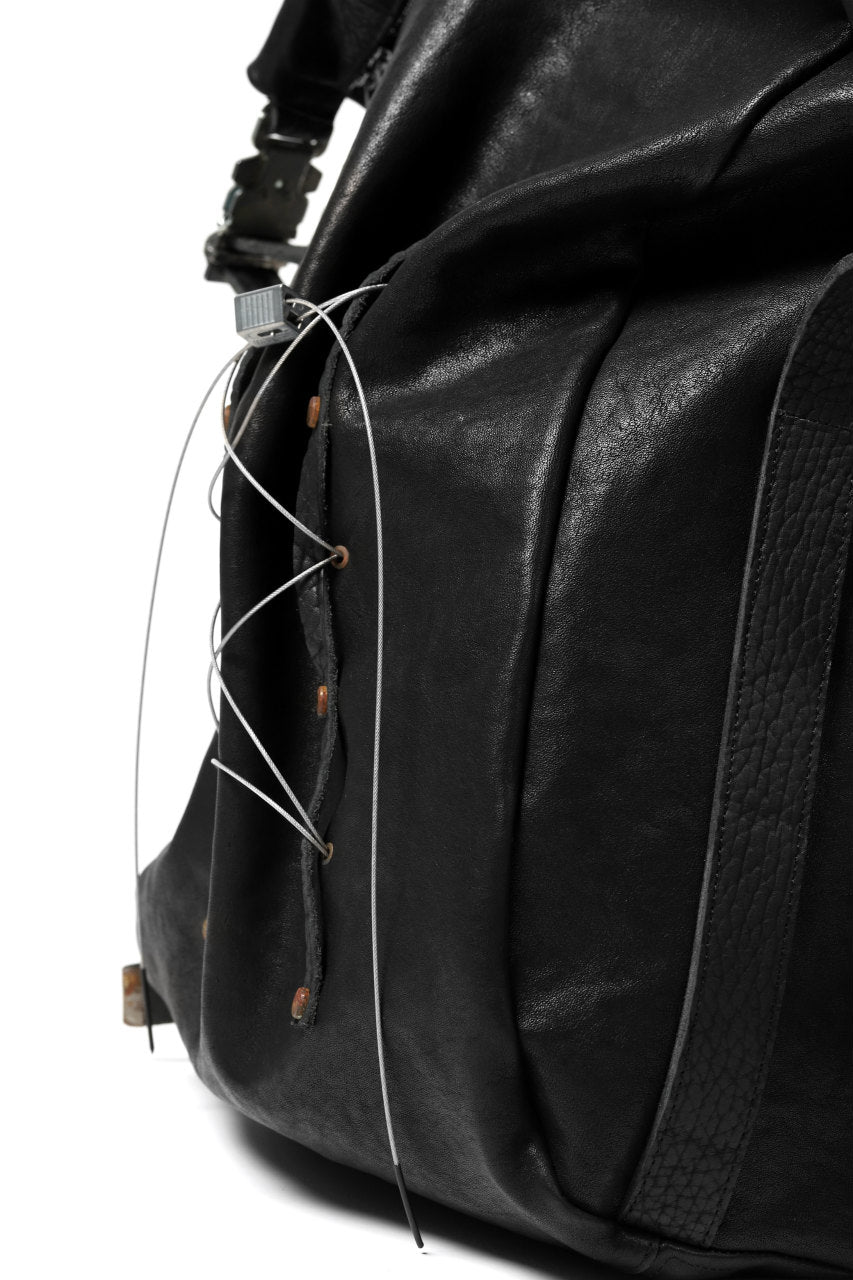 画像をギャラリービューアに読み込む, ierib roll top ruck sack #2 / FVT Oiled Horse (BLACK)