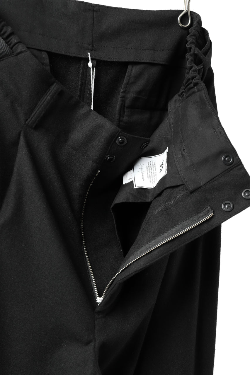 画像をギャラリービューアに読み込む, Y-3 Yohji Yamamoto CLASSIC CUFF PANTS / WOOL FLANNEL (BLACK)