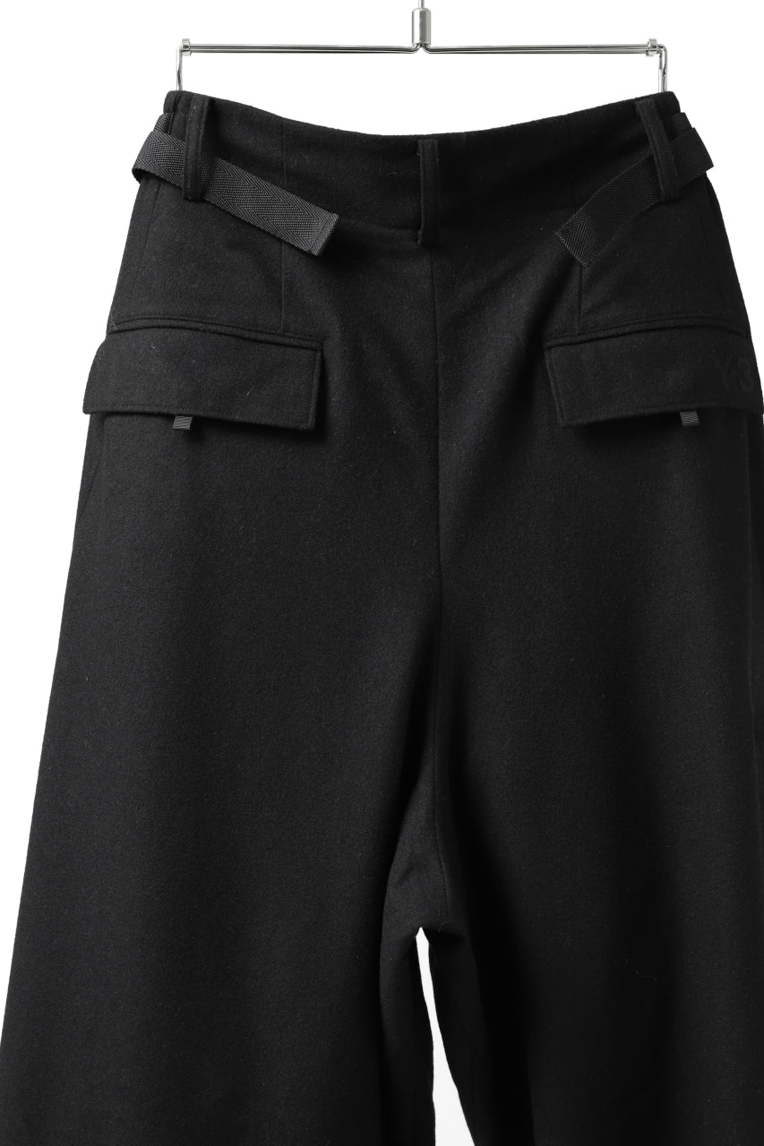 画像をギャラリービューアに読み込む, Y-3 Yohji Yamamoto CLASSIC CUFF PANTS / WOOL FLANNEL (BLACK)