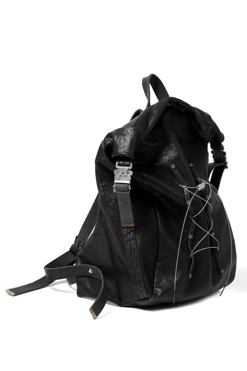 画像をギャラリービューアに読み込む, ierib roll top ruck sack #2 / FVT Oiled Horse (BLACK)
