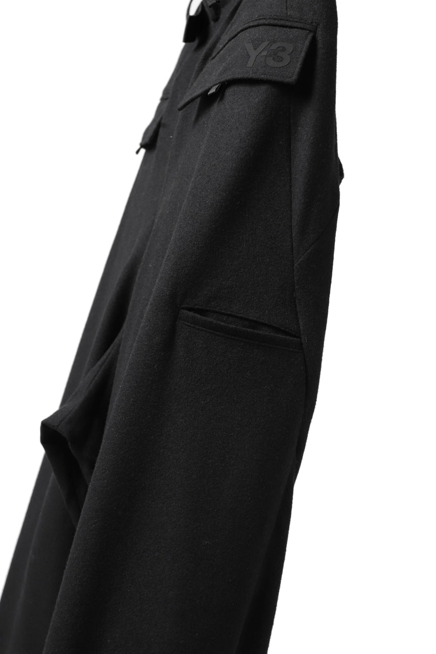 画像をギャラリービューアに読み込む, Y-3 Yohji Yamamoto CLASSIC CUFF PANTS / WOOL FLANNEL (BLACK)